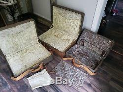 Mint! Vintage Hartmann Luggage 3 Piece Set Tan And Brown Tweed/leatherestate