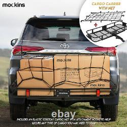 Mockins Hitch Mount Cargo Carrier & Net Set Extension Trailer Car SUV Luggage