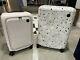 Monos Luggage Set Check In Medium & Carry On Pro White & Terrazzo Hardshell
