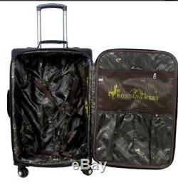 Montana West Tooled Leather Collection 3 PC Luggage Set-Coffee 37% off MSRP