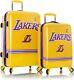 Nba Basketball Los Angeles Lakers Spinner Luggage Set 2 Pcs Carry On Suitcase
