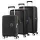 New American Tourister Curio 3-piece Hardside Luggage Set Black O/b