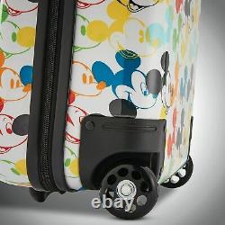 NEW American Tourister Disney Roll Aboard Luggage Colorful 2Pc Mickey Mouse Set