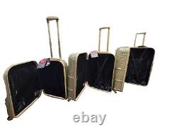 NEW Disney FUL Minnie Mouse Hard Sided 29 25 & 21 3-Piece Luggage Set in Gold