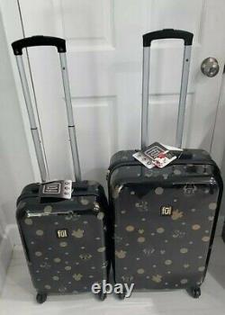 NEW? Disney Minnie Mouse FUL Spinner Suitcase Set 25 & 21 Hard Luggage BLACK