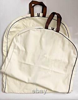 NEW! HERMES Garment Bag Canvas Suit Cover Expandable travel Long & Short set 019