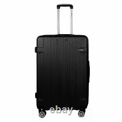 NEW Luggage Cabin Suitcase Set Carry On BLACK ABS Spinner Lightwheight 302420