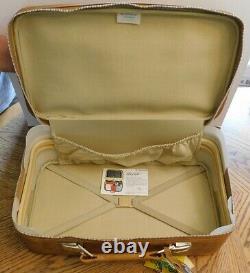 NEW Set Vintage Samsonite Cordoba Luggage Tote & Carry-On Spicewood Tan Leather