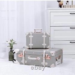 NEW Unitravel 2 Piece Vintage Luggage Set 26 & Carry on 12 Cosmetic Suitcases