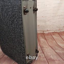 NOS Vintage Oscar de la Renta Luggage Suitcase Set of 5 Grey Charcoal Tweed