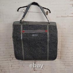 NOS Vintage Oscar de la Renta Luggage Suitcase Set of 5 Grey Charcoal Tweed