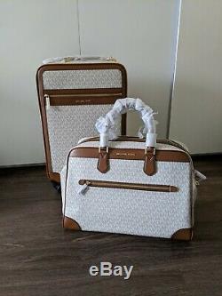 NWT Authentic MICHAEL KORS Trolley Suitcase Carry on Duffle Travel Set of 2