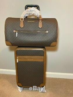NWT Authentic MICHAEL KORS Trolley Suitcase Carry on Weekender Travel Set of 2