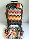 Nwt Missoni For Target Zig Zag 21 Carryon 360 Spinner Suitcase + Accessory Set