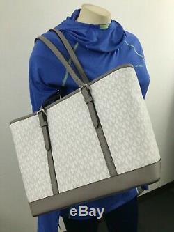NWT Michael Kors Jet Set Travel Multifunction Zip Leather Handbag Tote Bag Purse
