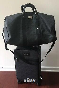 NWT Michael Kors Travel Trolley Luggage Black & XL DUFFLE Set Retail $1316