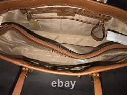 NWT Michael kors Jet Set Travel Luggage Medium Top Zip Leather Tote $298