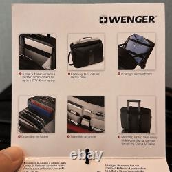 NWT Wenger Patriot Rolling Suitcase Laptop Case 2-Pc Business Set SwissGear Blac