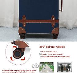 NZBZ Vintage Luggage Sets 3 Pieces Luxury Cute Suitcase Retro Trunk Luggage with