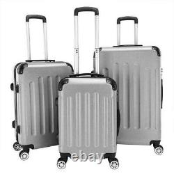 New 3 Pieces Travel Spinner Luggage Set Bag ABS Trolley Carry On Suitcase withTSA