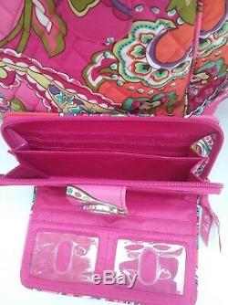 New 7 Pieces Vera Bradley Pink Multi-colors Luggage Set New Mint Cond