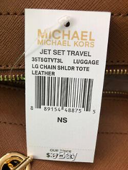 New Authentic Michael Kors Jet Set Travel Large Chain Shoulder Tote Bag Luggage