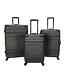 New Dockers Azure Lite 3 Piece Set Hardside Luggage Expandable Suitcase Charcoal