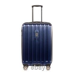 New Delsey Chrometec Hardside Spinner Suitcase 3 Pcs Luggage Set Blue