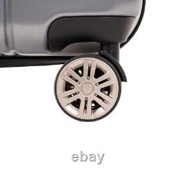 New Delsey Chrometec Hardside Spinner Suitcase 3 Pcs Luggage Set-Silver
