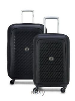 New Delsey Paris Tasman 2-Piece Hardside Spinner Luggage Set Carry-on /25 Black