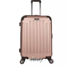 New Kenneth Cole Renegade 3pc Hardside Expandable Spinner Luggage Set Rose Gold