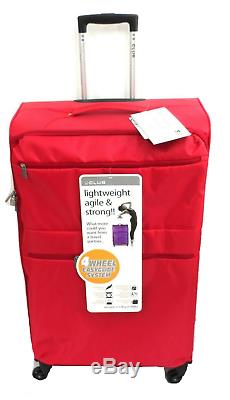 New Lightweight 4 Wheel Spinner Set of 3 Trolley Luggage Suitcase Travel Bag UK