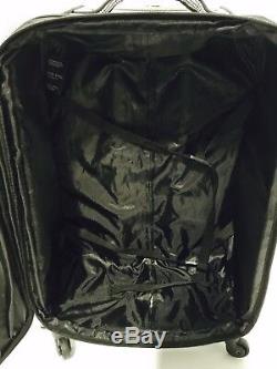 New London Fog Devonshire 4pc Light Luggage Set Expandable Black Menswear Plaid