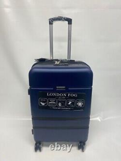 New London Fog Southgate Lightweight Hard Luggage Set Tsa Lock Spinner Navy