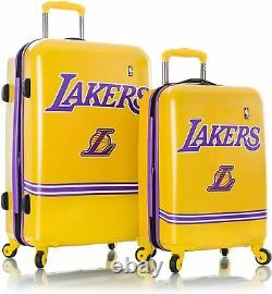 New National Basketball Association Carry-On Spinner Luggage 2PC Set 21/26 Inch