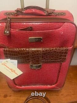 New Samantha Brown 2pc Set Watermelon Baby Croc 20 Carry On Spinner & Tote