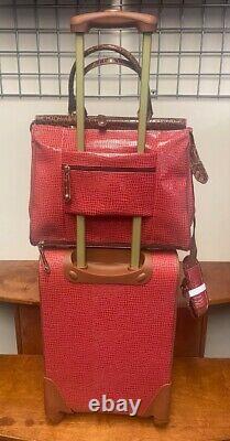 New Samantha Brown 2pc Set Watermelon Baby Croc 20 Carry On Spinner & Tote
