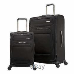 New Samsonite Epsilon NXT 2-Piece Softside Travel Luggage Spinner Set Black