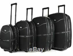 New Set Of 4 Suitcases Wheel Trolley Case Travel Luggage Suitcase Set Black Uk