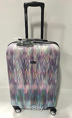 New Steve Madden Luggage 3pc Luggage Set Spinner Collection White Diamond Print