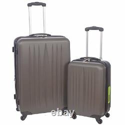 New Swiss Travel Products Tech Spinner 2 Pcs Luggage Set 20 & 28 Charcoal