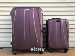 New other Samsonite hard shell purple luggage 2 piece set
