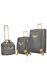 Nicole Miller Softside Expandable Lightweight Suitcase Set, 3pc, Paige Silver