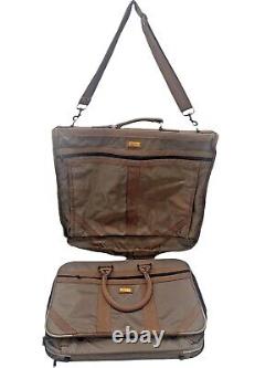Oleg Cassini Folding Suitcase Suit/Garment Bag/Luggage/Travel Bag Combo Set of 2
