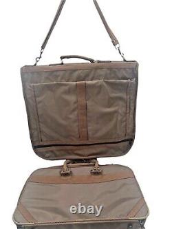 Oleg Cassini Folding Suitcase Suit/Garment Bag/Luggage/Travel Bag Combo Set of 2