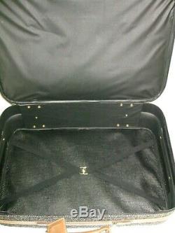 Oscar de La Renta Vintage Luggage Set Travel Bags Studio Tweed Black/Gray 5 pc