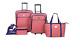 Pink 5 Piece Luggage Set Modern Southern Home Rolling Expandable Suitcase Nwt