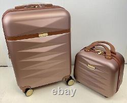 PUICHE Jewel Carry-on Cosmetic Luggage, Set of 2, Rose Gold-Tone