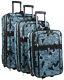 Paisley Expandable 3 Pc Piece Luggage Set For Travel Soft Sided Check In