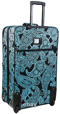 Paisley Expandable 3 pc Piece Luggage Set for Travel Soft Sided Check In